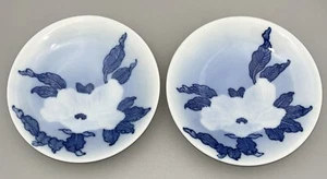 Antiguo par de platos pequeños japoneses Seto Meiji período Senpoen 千峰園製 瀬戸 15 cm de ancho - Imagen 1 de 12