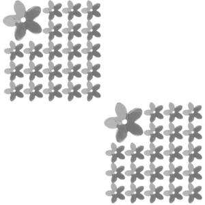 Set 2 Perle Floreali Rivestite di Paillettes Strass Unghie Finte - Foto 1 di 12