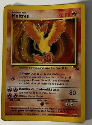 Pokemon Card Moltres Holo 1a edizione 12/62 Fossil ITA carta italiano excellent - Immagine 1 di 2
