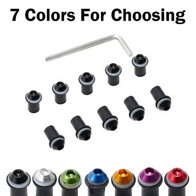 10PCS Windscreen Windshield Bolts Screws Nuts Kit Fit For Honda Suzuki Kawasaki - Image 1 of 4