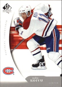 2005-06  SP Authentic Canadiens Hockey Card #52 Saku Koivu