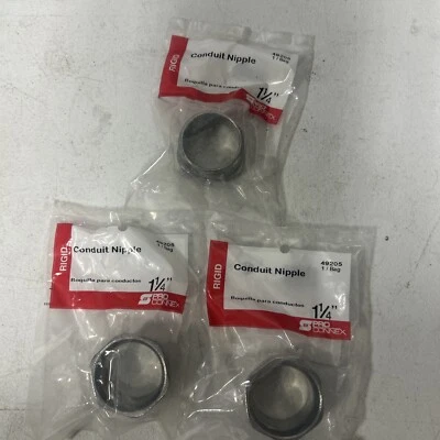 (3) Conduit Nipple 1-1/4 In Rigid/ IMC Die Cast Threaded. - Image 1 of 3
