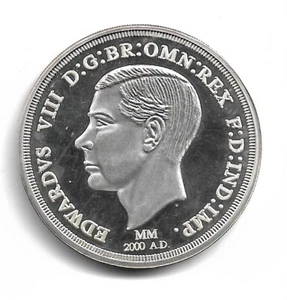 EDWARD VIII - 2000 Milestones of the Millenium - 1 oz moneda a prueba de plata pura .999 - Imagen 1 de 2