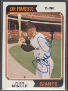 CHRIS ARNOLD 1974 Topps #432 San Francisco Giants Auto TTM/IP signed handsigniert - Bild 1 von 2
