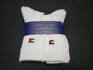 TOMMY HILFIGER Boys Socks Crew Cushioned School 6 Pairs Shoe Size 4Y-10Y - Picture 1 of 9