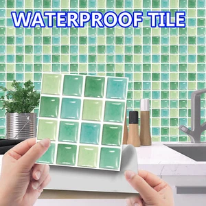 10PC 3D Fliesenaufkleber Fliesenfolie Wandaufkleber Fliesensticker Küche Bad - Bild 1 von 39