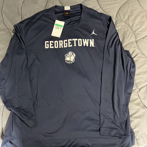 New Georgetown Hoyas Air Jordan Long Sleeve Shirt Men's Navy -XL Cover