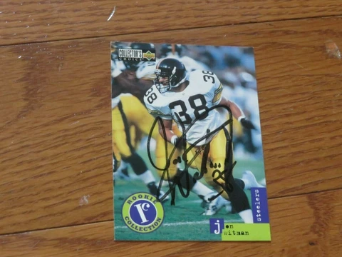 George Jones Autographed Hand Signed Card Pittsburgh Steelers Upper Deck Cover