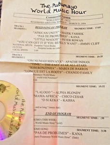 RADIO SHOW: PUTUMAYO REGGAE 3/15/04 JIMMY CLIFF, KAISSA, PETER ROWAN, KANA - Imagen 1 de 1