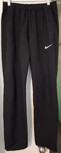 Pantalones de chándal Nike Dri-fit cortavientos negros con cremallera al tobillo para mujer talla pequeña para correr - Imagen 1 de 10