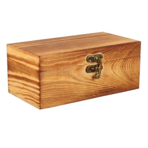 Caja de almacenamiento de té de madera organizadora contenedor de regalo retro vintage hogar EE. UU. - Imagen 1 de 12