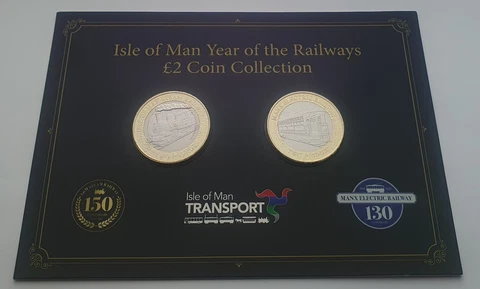 2023 Isle of Man 150 Years of the Steam Railway coin set Cover