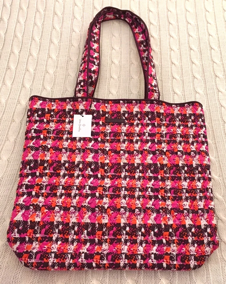 Vera Bradley Tote Houndstooth Tweed Purse Shoulder Bag