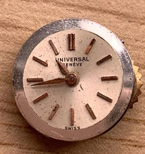 Universal Genève Cal. 550 Hand Manual Vintage 0 17/32in Doesn'T Runs for Parts - Picture 1 of 2