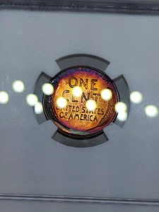 1958 D Lincoln Cent Wheat Penny NGC MS66RB Monster Rainbow Toned Great Colors - Picture 1 of 9
