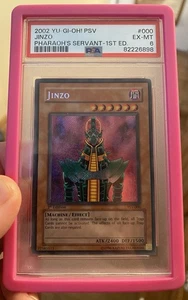 YuGiOh Cards Vintage Pharaoh's Servant 1st Edition Jinzo PSV-000 PSA 6 EX-MT - Picture 1 of 2
