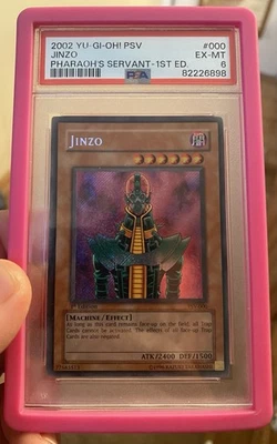 YuGiOh Cards Vintage Pharaoh's Servant 1st Edition Jinzo PSV-000 PSA 6 EX-MT - Image 1 of 2