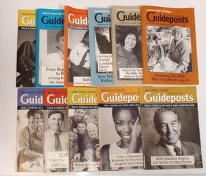 Guideposts Large Print Edition Magazine Lot of 11 Mixed Month's and Year's - Picture 1 of 13