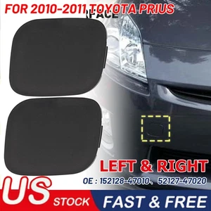 Left & Right Front Bumper Tow Hook Eye Cap Cover For 2010 2011 2012 Toyota Prius - Picture 1 of 8