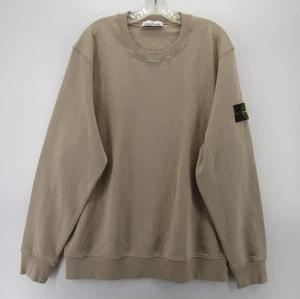 Stone Island Sweatshirt Men XXL Beige Pullover Badge Compass Streetwear Cotton - Picture 1 of 14