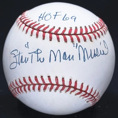 Stan The Man Musial HOF 69 Signed Official National League Baseball JSA COA - Image 1 of 4