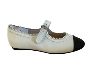Bloch Niñas Casiopea Ballet Blanco y Negro Bloch Plano Talla 30 EE. UU. Talla 11.5-12 - Imagen 1 de 11