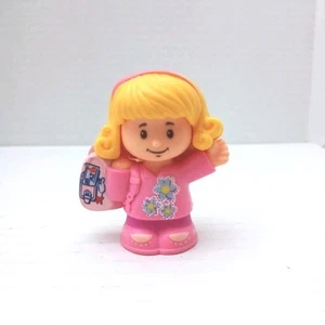 Fisher Price Little People Blonde Emma Girl Pink Dress Backpack 2016 - Picture 1 of 6