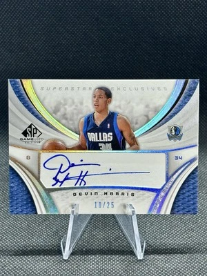 2005 Upper Deck SP Jogo Usado Superstar Devin Harris Auto RC #SE-DE #10/25 - Imagem 1 de 3