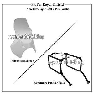 Genuine Royal Enfield New Himalayan 450 Screen & Pannier Rails Accessories Combo - Picture 1 of 6