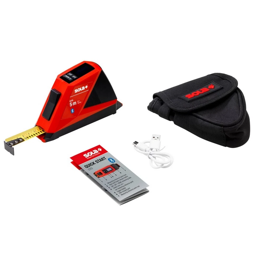 SOLA Taschenbandmaß CITO Digital mit Güprteltasche