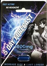 5 Day Forecast 1600 MG Male Herbal Enhancement Supplement 6 Pills Bottle