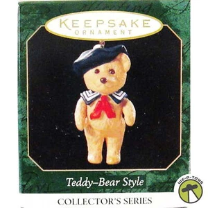 Hallmark Teddy-Bear Style Miniature 1999 Keepsake Ornament QXM4499 - Picture 1 of 1