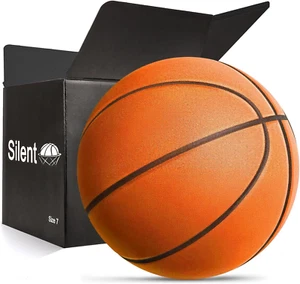 Silent Basketball Size 7 (29.5") – Grooved Airless Indoor Basketball for Quiet D - Picture 1 of 12