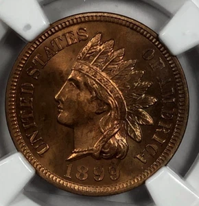 1899 Indian Cent .01. NGC PR63 RB. Red Brown Proof. - Picture 1 of 4