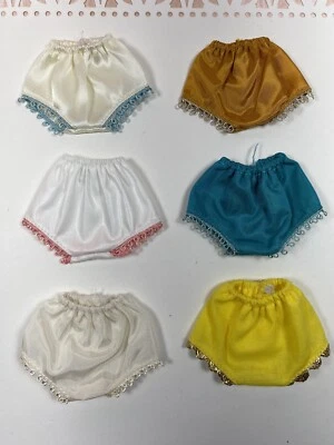 "Bragas de repuesto recién hechas para muñecas de plástico duro de 8"" como Ginny 6 pares" Foto 1 de 3