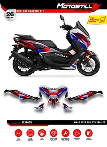 KIT CALCOMANÍAS ADHESIVAS GRÁFICAS YAMAHA NMAX 125cc-155cc (2021-2022) - Imagen 1 de 3