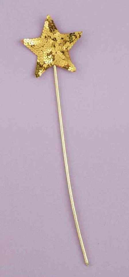 Lentejuelas Estrella Varita Hada Princesa Vestido Elegante Halloween Disfraz Accesorio 2 COLORES Foto 1 de 1