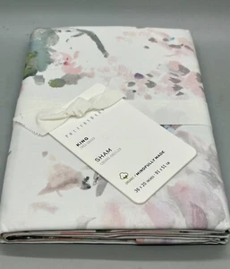 NWT Pottery Barn Kinsley Painterly Watercolor Floral Petals KING Pillow Sham - Picture 1 of 9