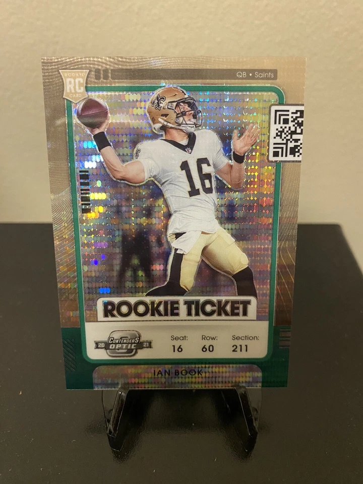 2021 Panini Contenders Optic Ian Book Green Pulsar /30 Rookie RC Saints Patriots - Image 1 of 2