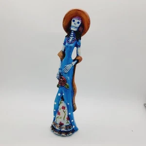 Figura Esqueleto Dama en Vestido Azul Día de Muertos Día de los Muertos - Imagen 1 de 14