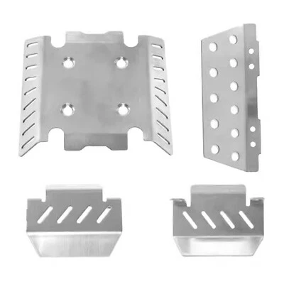 4pcs/Set Stainless Steel Chassis Armor For 1/8 MJX H8H V1 V2 RC Crawler Car - Image 1 of 4