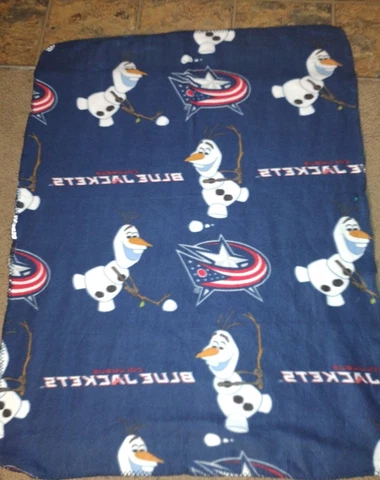OLAF from Frozen Disney Columbus Blue jackets NHL Throw Blanket Cover