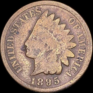 1895 1C Indian Head Cent ungeprüft zirkuliert BN - Bild 1 von 2