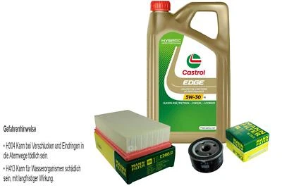 INSPEKTIONSKIT FILTER CASTROL 5L ÖL 5W30 für Nissan Tiida Schrägheck C11 1.5 - Bild 1 von 4