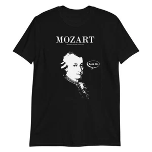 MOZART Rock Me Amadeus Classic Music Parody Joke Gift Unisex T-Shirt Falco - Picture 1 of 9