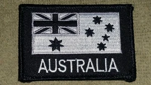 FLAG PATCH AUSTRALIAN NAVY ENSIGN BLACK TAC SUBDUED - NEW MADE HOOK-LOOP - Picture 1 of 2
