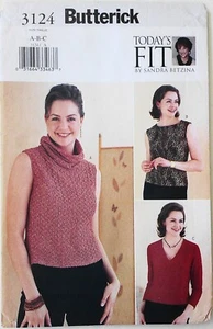 Butterick 3124 Today's Fit Misses Tops Sewing Pattern Bust Sz 32-34-36 - Picture 1 of 1