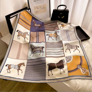 Bufanda 100% Seda Morera Para Mujer Cuadrada 90X90CM Moda Estampado Chal Bufanda CH9 - Imagen 1 de 4