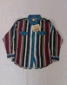 SONOMA Jean Boys Multicolor Collar Long Sleeves Stripe Shirt Sz Large NEW - Picture 1 of 8