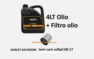 KIT TAGLIANDO E RABBOCCO HARLEY SOFTAIL 2000 AL 2017 OLIO REVTECH 20W50 CROMATO - Imagen 1 de 1